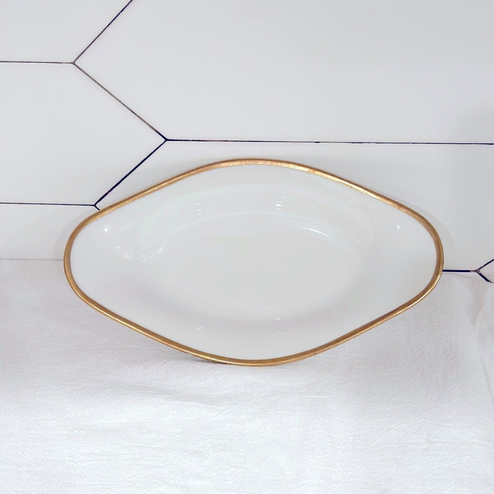 Vintage Limoges Platter with gold accent